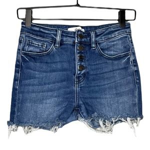 Kancan High Rise Button Fly Cut Off Shorts Women’s Size 27